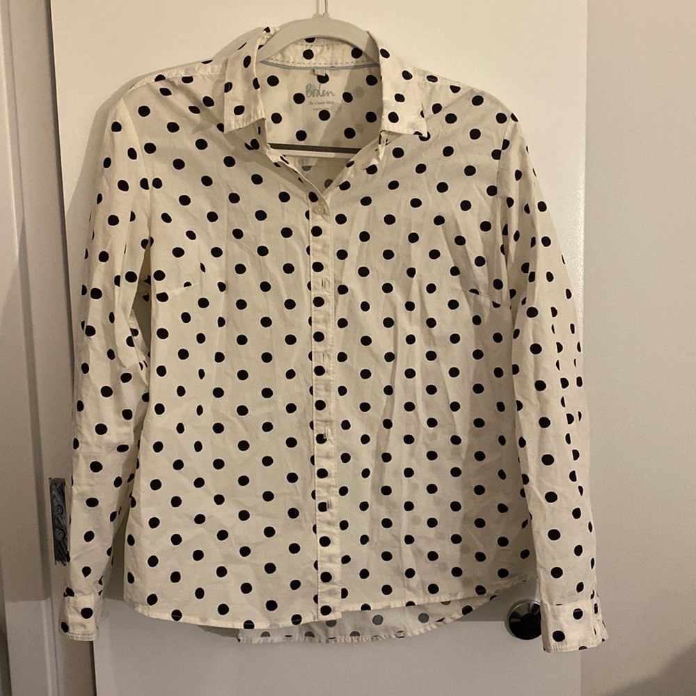 Boden polka dot shirt size 10